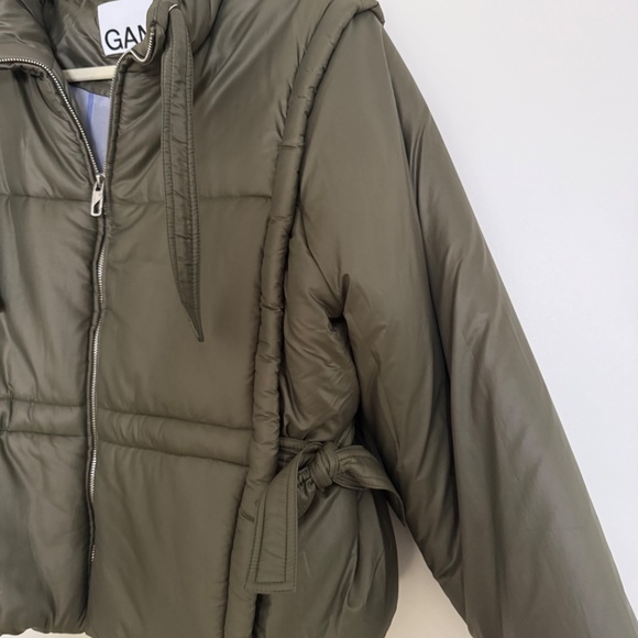 NWT GANNI Siny Quilted Vest Jacket in KALAMATA -Sz 6 - Picture 7 of 12